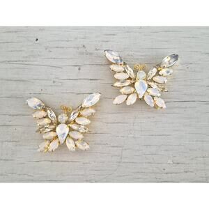 Faux Opal Butterfly Bobby Pin